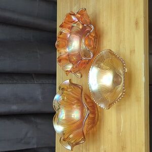 EUC Vintage Marigold Carnival Glass